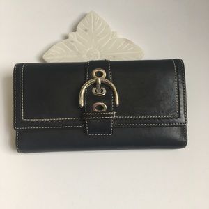 Coach black buckle wallet